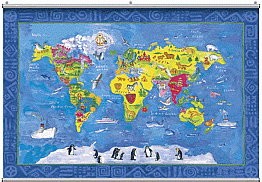 World Map Minute Mural 121235