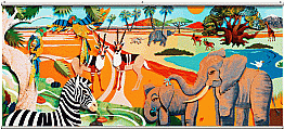 Colorful 3D Safari 2 Minute Mural 121708