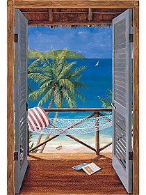 Tropical Door Wall Mural