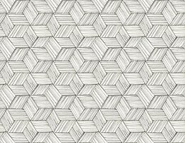 Intertwined Grey Geometric Wallpaper