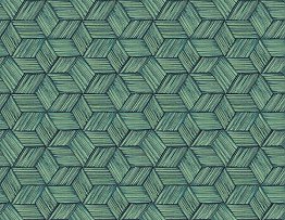 Intertwined Dark Green Geometric Wallpaper