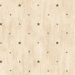 Ross Sand Star Sprig Toss Wallpaper