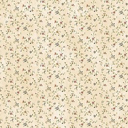 Calico White Busy Floral Toss Wallpaper