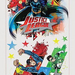 JUSTICE LEAGUE PEEL & STICK GIANT WALL DECALS