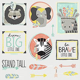LITTLE EXPLORER ANIMAL GALLERY PEEL AND STICK WALL DECALS