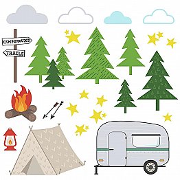 CAMPING PEEL AND STICK WALL DECALS