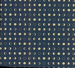 Lunar Wallpaper - Navy/Gold