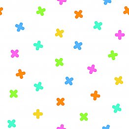 COLORFUL X MARKS THE SPOT PEEL & STICK WALLPAPER