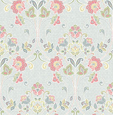 Willow Sky Nouveau Floral Wallpaper