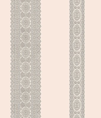 Brynn Grey Paisley Stripe Wallpaper