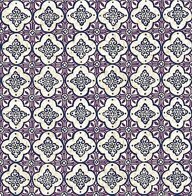 Geo Violet Quatrefoil Wallpaper
