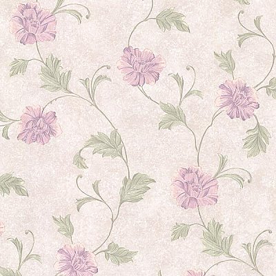 Louise Lavender Vintage Floral Trail Wallpaper