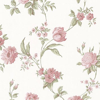 Laetetia Pink Floral Trail Wallpaper
