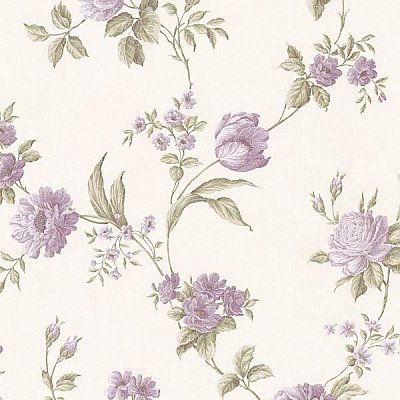 Laetetia Lavender Floral Trail Wallpaper