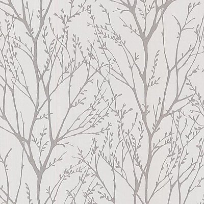Delamere Pewter Tree Branches Wallpaper