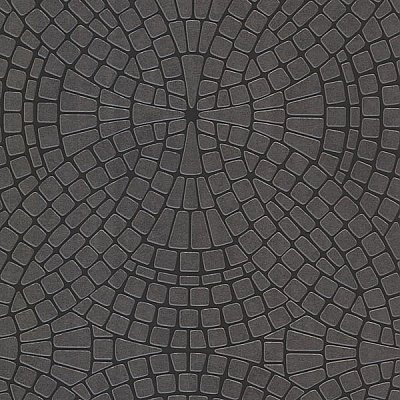 Hanley Black Mosiac Tile Wallpaper