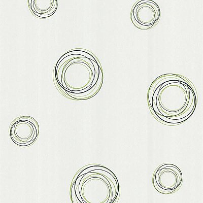 Fleming Green Geo Swirl Wallpaper