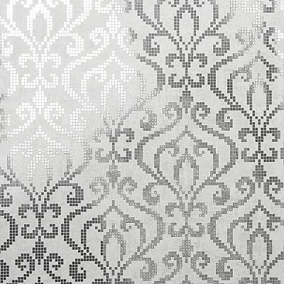 Venus Silver Foil Mini Damask Wallpaper