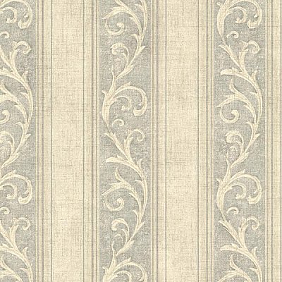 Farnworth Sage Scroll Stripe Wallpaper