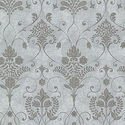 Andalusia Blue Damask Wallpaper
