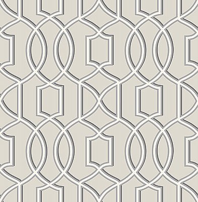Quantum Grey Trellis Wallpaper