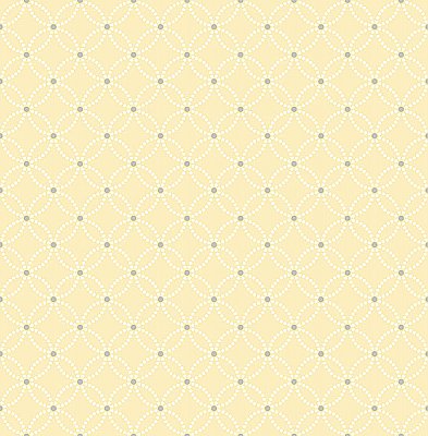 Kinetic Yellow Geometric Floral Wallpaper