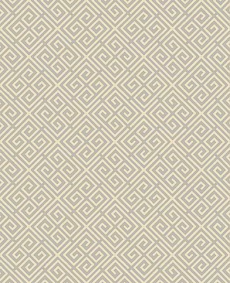 Omega Taupe Geometric Wallpaper