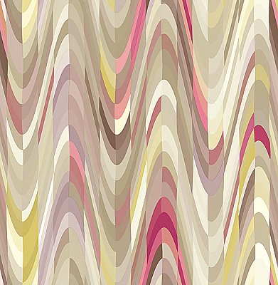 Aurora Pink Geometric Wave Wallpaper