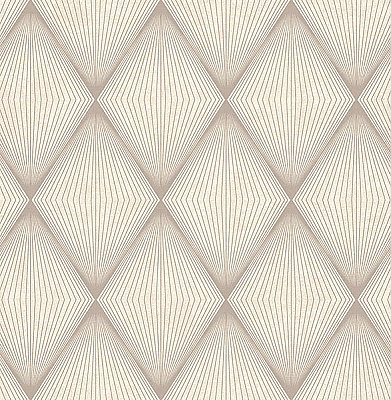 Enlightenment Taupe Diamond Geometric Wallpaper