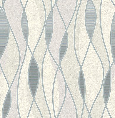 Gyro Pewter Swirl Geometric Wallpaper