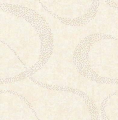 Swirl Cream Scroll Geometric Wallpaper