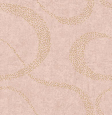 Swirl Pink Scroll Geometric Wallpaper