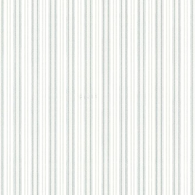 Anne Teal Ticking Stripe Wallpaper