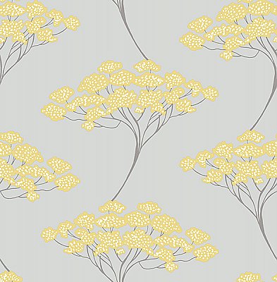 Banyan Grey Tree Wallpaper