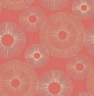 Eternity Coral Geometric Wallpaper
