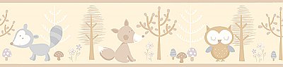 Happy Forest Friends Taupe Border