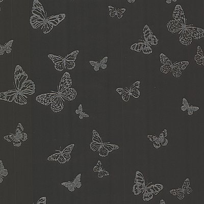 Pearl Black Butterfly Wallpaper