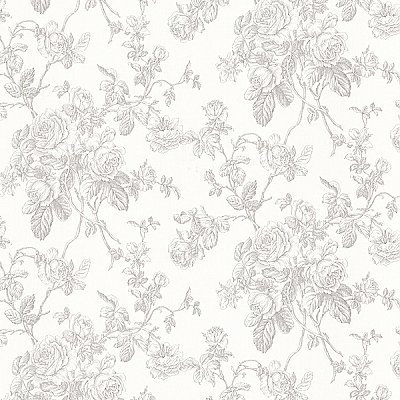 Annie Grey Floral Wallpaper