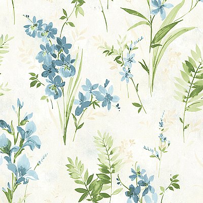 Driselle Teal Floral Wallpaper