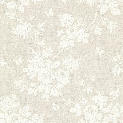 Gia Khaki Floral Wallpaper