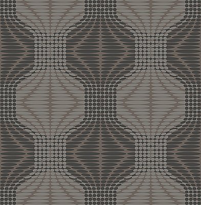 Optic Brown Geometric Wallpaper