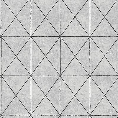 Intersection Silver Geometric Wallpaper