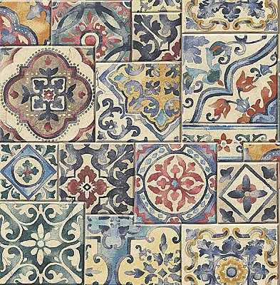 Marrakesh Tiles Multi Mosaic Wallpaper