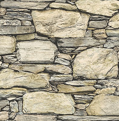 Stone Wall Wheat Historic Wallpaper