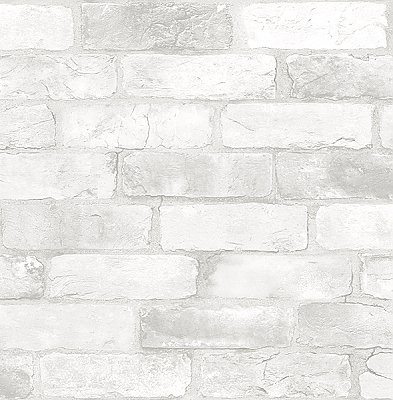 Reclaimed Bricks White Rustic Wallpaper