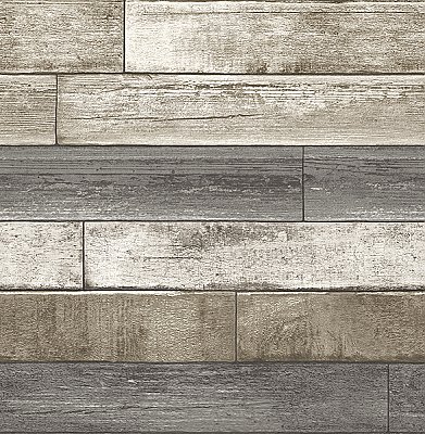 Weathered Plank Grey Wood Texture Wallpaper