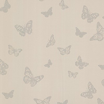 Café Pearl Butterfly Wallpaper