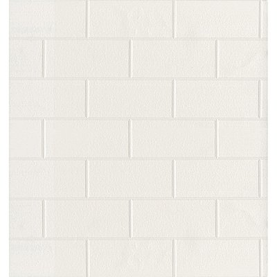 Paintable White Tile Wallpaper