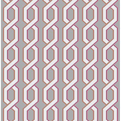 Twist Pink Geometric Wallpaper