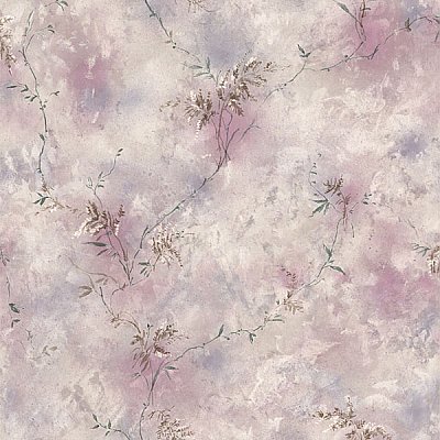Bertrand Purple Satin Fern Texture Wallpaper